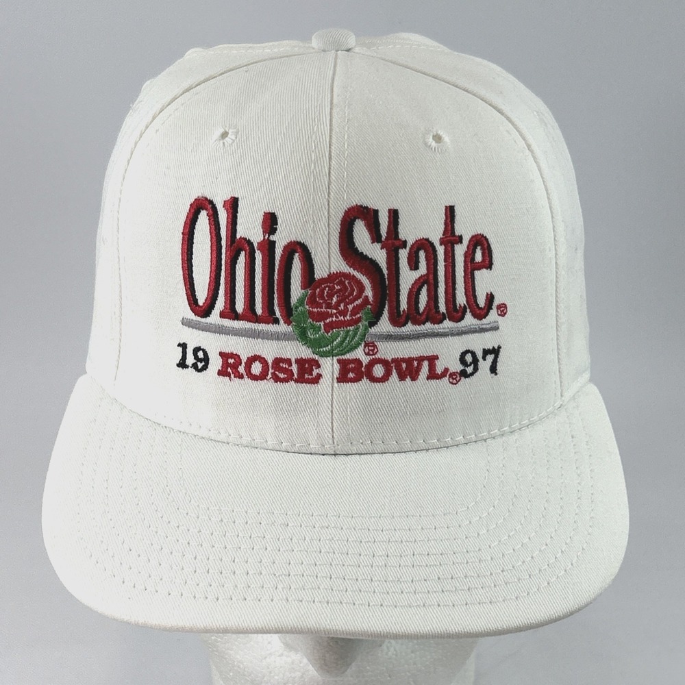 New Vintage Ohio State Buckeyes Hat Cap Snap Back 1997 Rose Bowl NOS Embroidered
